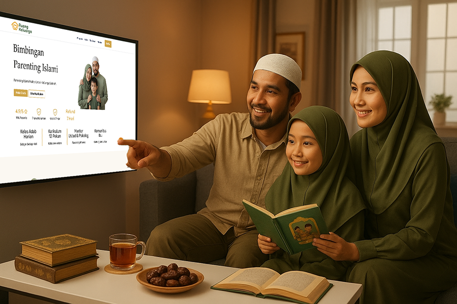 Tampilan program di laptop, tablet, dan smartphone